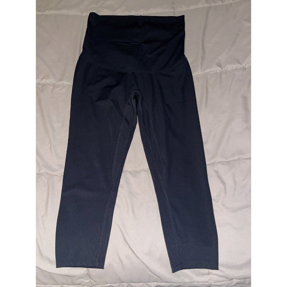 Maternity Capri Leggings Over The Belly Pregnancy Women’s Medium Black Poshdivah